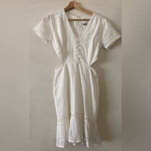 Lost + Wonder Eyelet Dress with side cut outs
